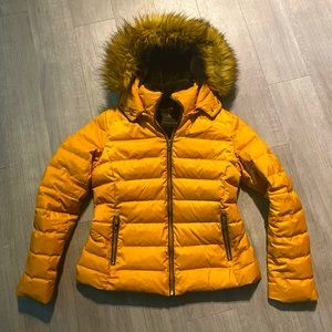Zara yellow puffer jacket size L